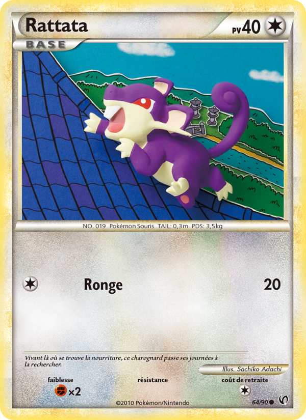 Rattata 64 — Unerschrocken (French Pokémon TCG card)