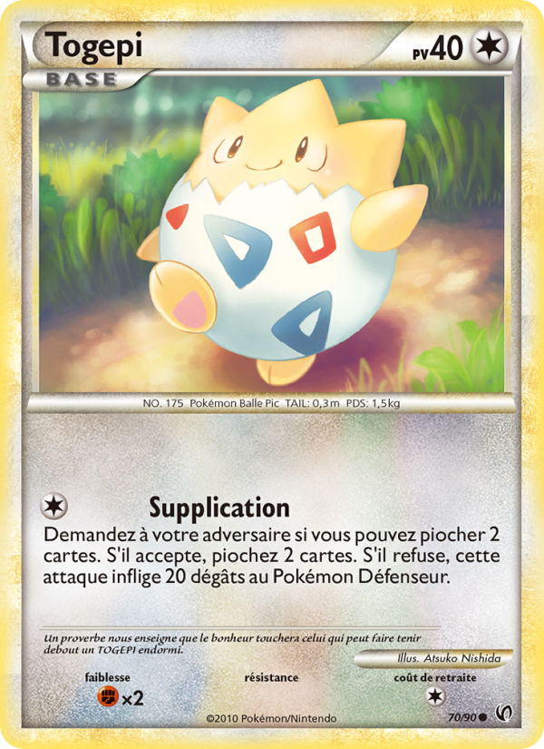 Togepi 70 — Unerschrocken (French Pokémon TCG card)