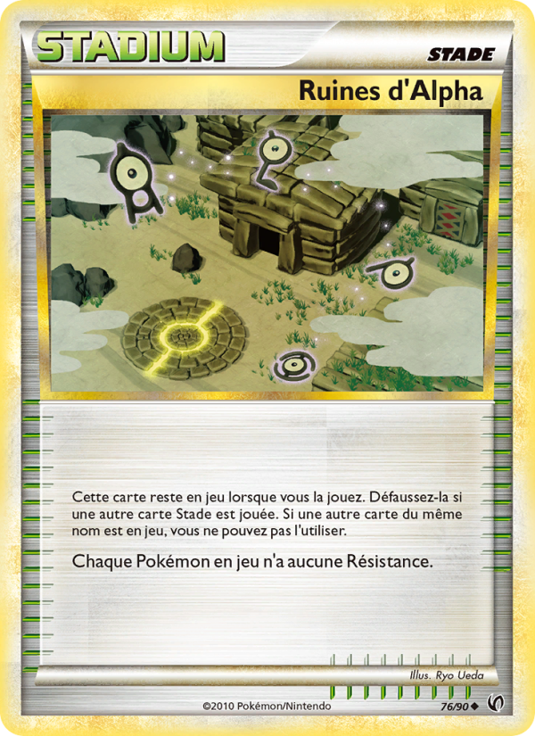 Ruines d’Alph 76 — Unerschrocken (French Pokémon TCG card)
