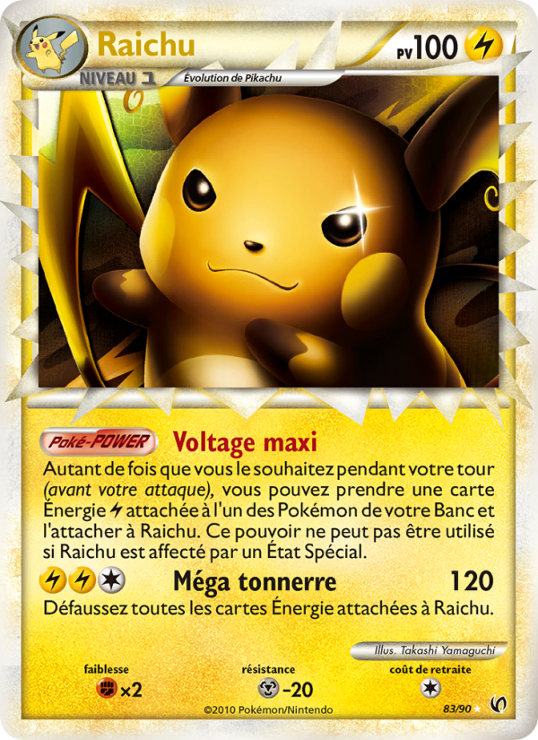 Raichu 83 — Unerschrocken (French Pokémon TCG card)