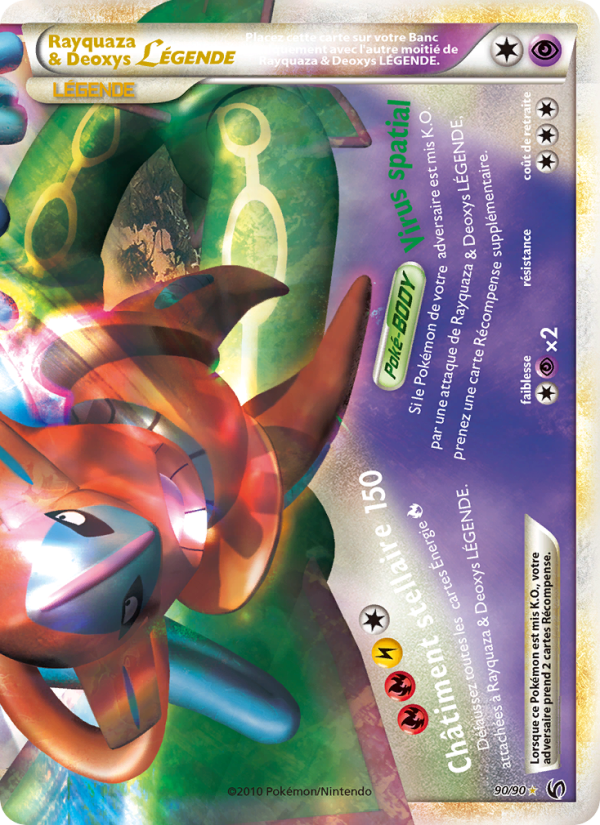 Rayquaza & Deoxys LÉGENDE 90 — Unerschrocken (French Pokémon TCG card)