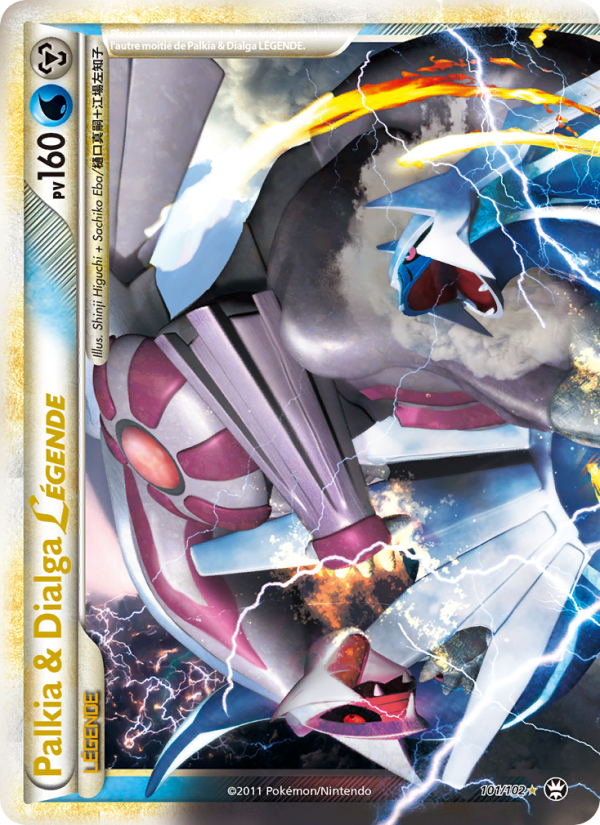 Palkia & Dialga LÉGENDE 101 — Triumphant (French Pokémon TCG card)