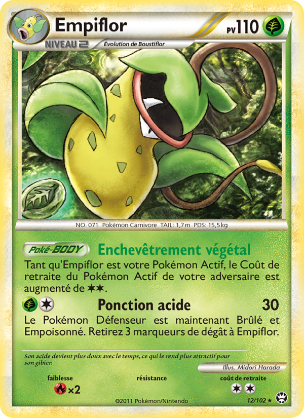 Empiflor 12 — Triumphant (French Pokémon TCG card)