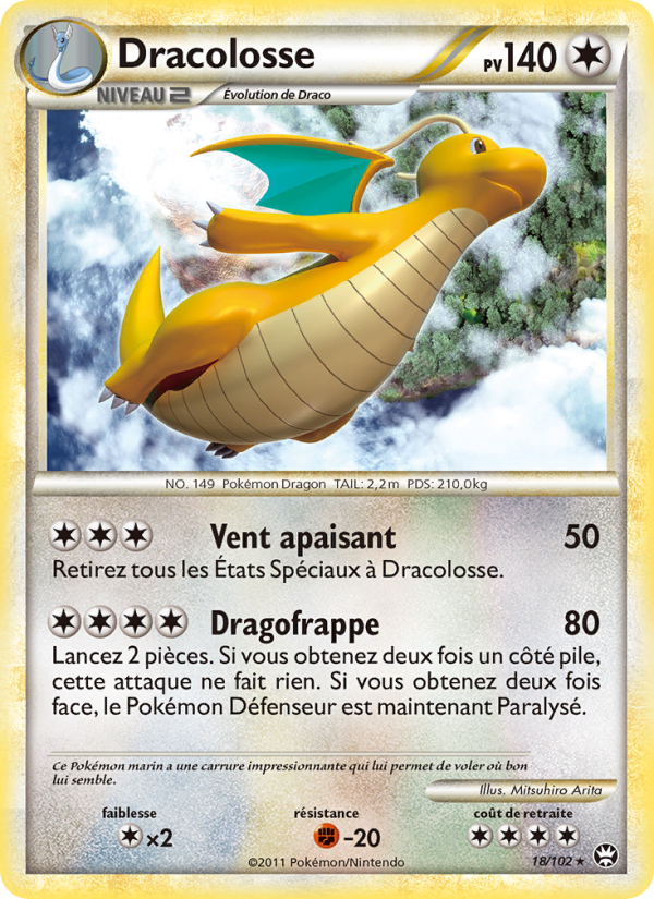 Dracolosse 18 — Triumphant (French Pokémon TCG card)