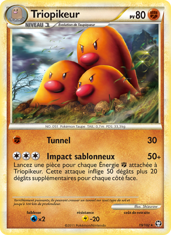 Triopikeur 19 — Triumphant (French Pokémon TCG card)