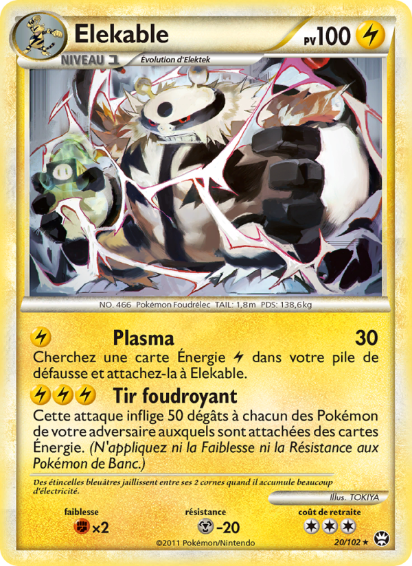 Elekable 20 — Triumphant (French Pokémon TCG card)
