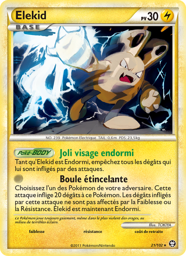 Elekid 21 — Triumphant (French Pokémon TCG card)