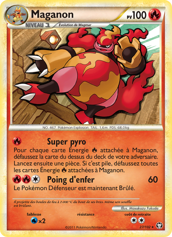 Maganon 27 — Triumphant (French Pokémon TCG card)