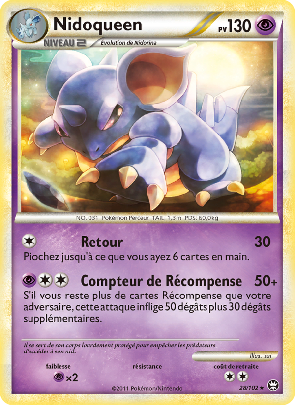 Nidoqueen 28 — Triumphant (French Pokémon TCG card)