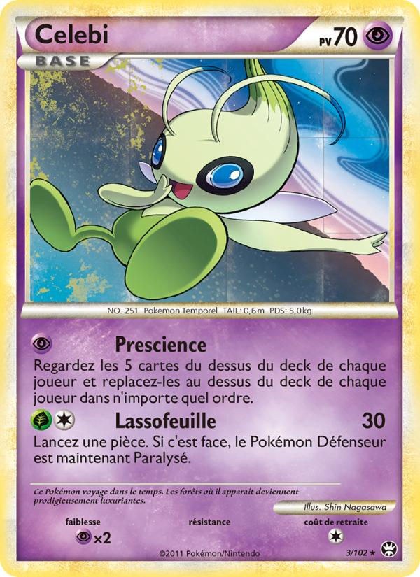 Celebi 3 — Triumphant (French Pokémon TCG card)