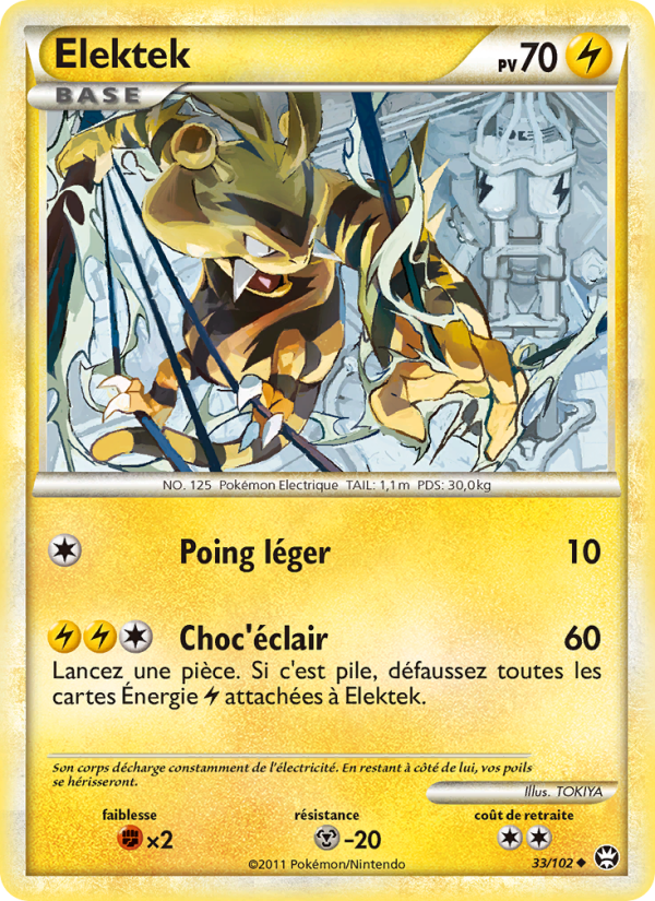 Elektek 33 — Triumphant (French Pokémon TCG card)