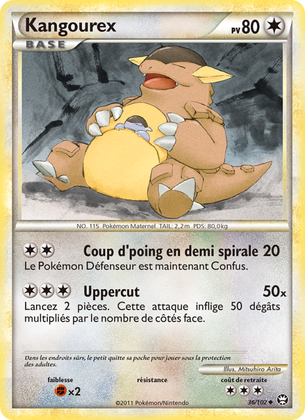 Kangourex 36 — Triumphant (French Pokémon TCG card)