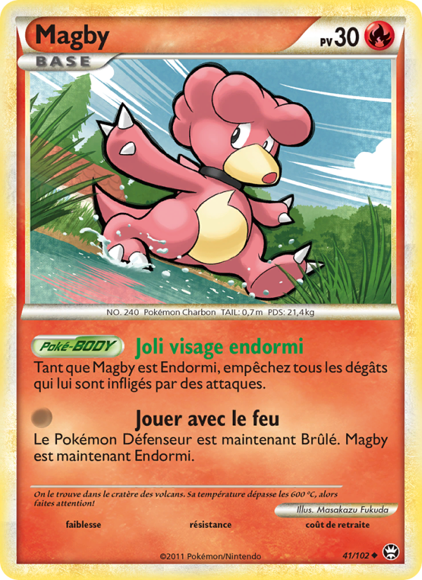Magby 41 — Triumphant (French Pokémon TCG card)