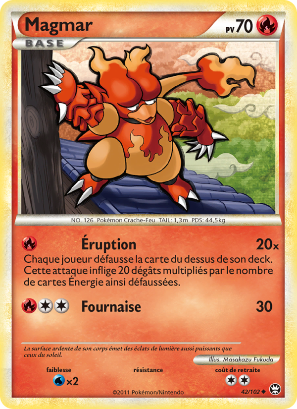 Magmar 42 — Triumphant (French Pokémon TCG card)