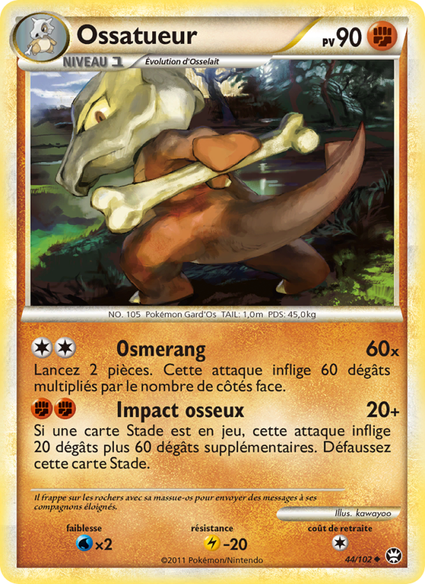 Ossatueur 44 — Triumphant (French Pokémon TCG card)