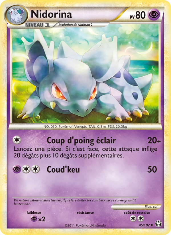 Nidorina 45 — Triumphant (French Pokémon TCG card)