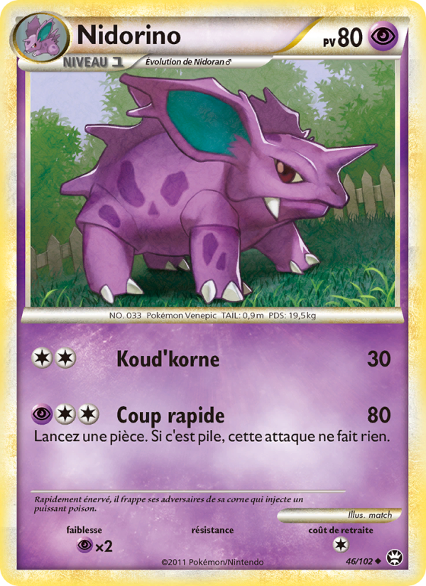 Nidorino 46 — Triumphant (French Pokémon TCG card)