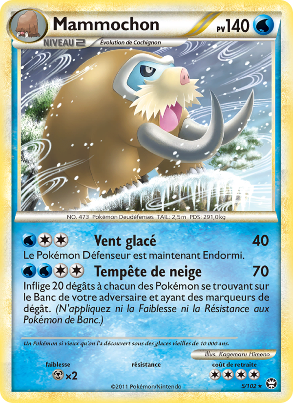 Mammochon 5 — Triumphant (French Pokémon TCG card)