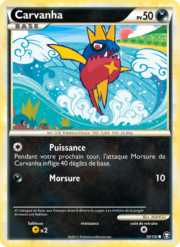 Carvanha 59 — Triumphant (French Pokémon TCG card)