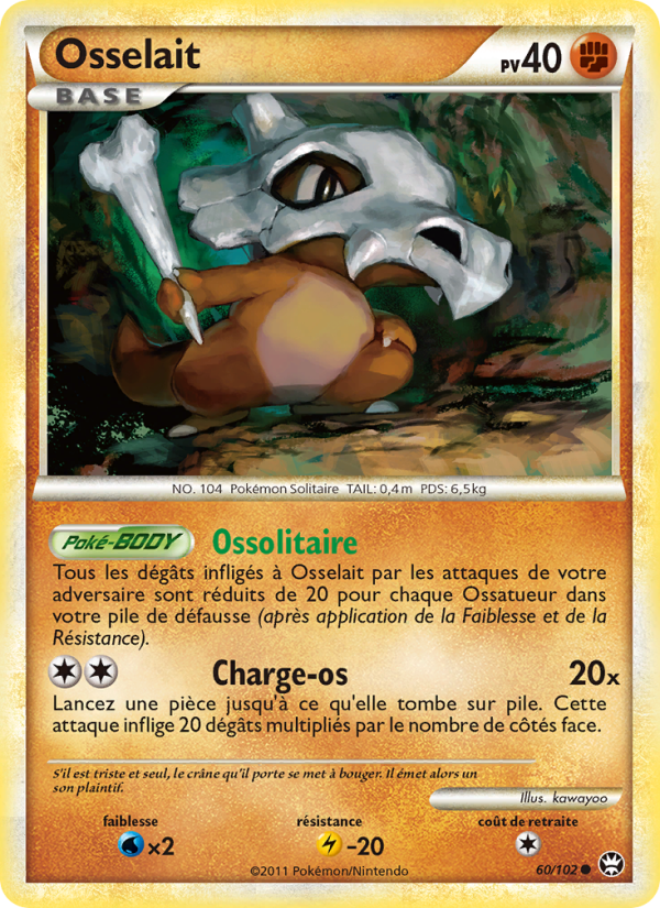 Osselait 60 — Triumphant (French Pokémon TCG card)