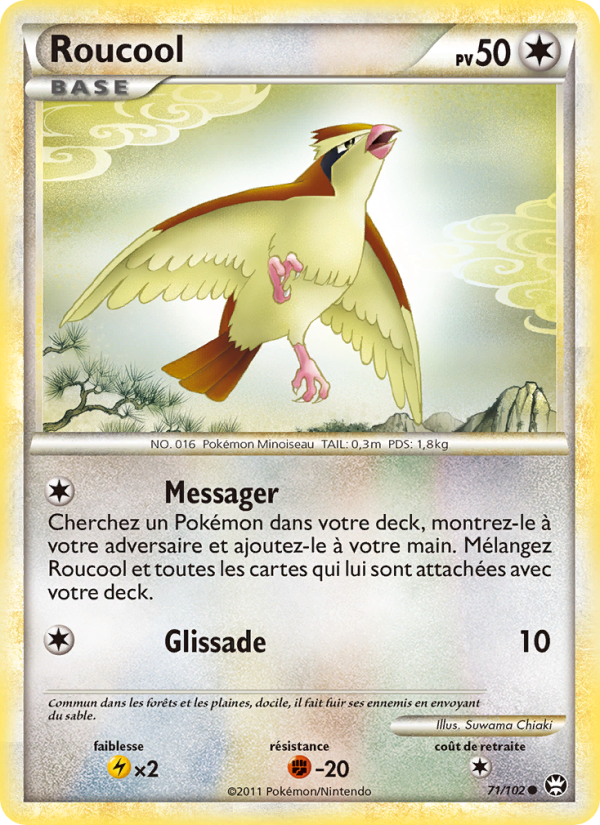 Roucool 71 — Triumphant (French Pokémon TCG card)