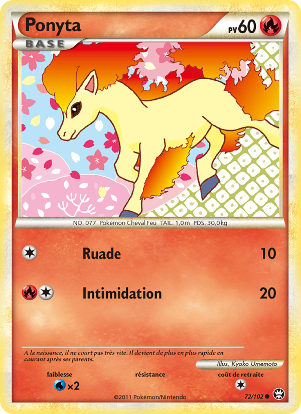 Ponyta 72 — Triumphant (French Pokémon TCG card)