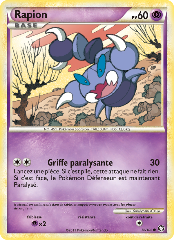 Rapion 76 — Triumphant (French Pokémon TCG card)