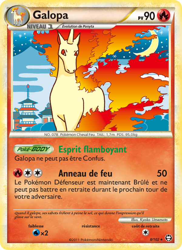 Galopa 8 — Triumphant (French Pokémon TCG card)