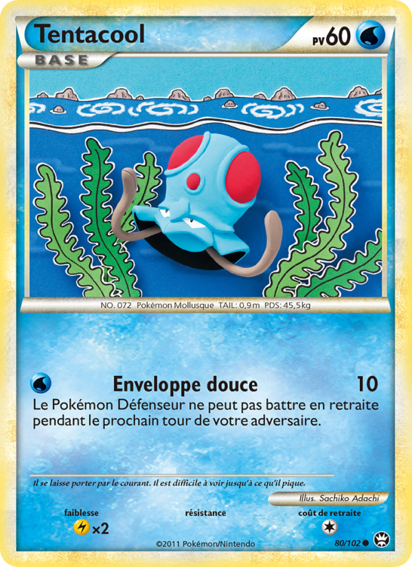 Tentacool 80 — Triumphant (French Pokémon TCG card)