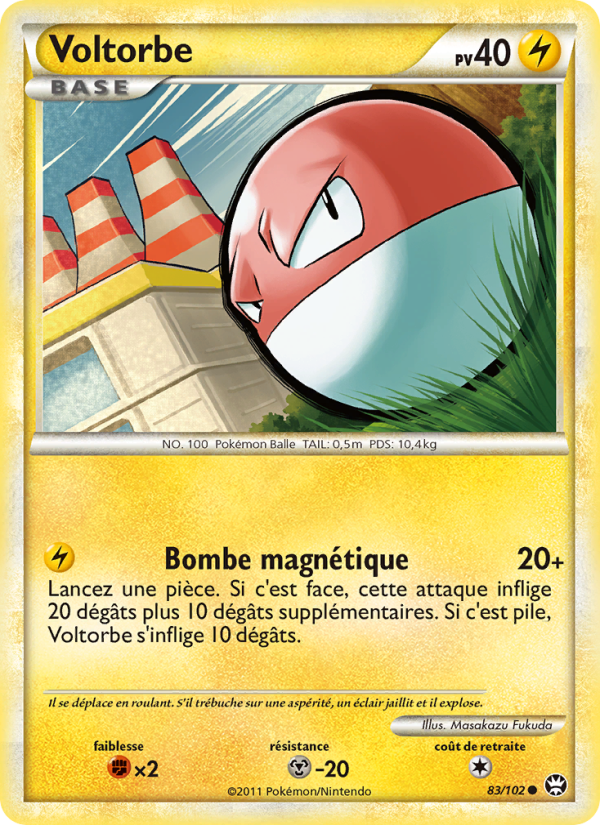 Voltorbe 83 — Triumphant (French Pokémon TCG card)