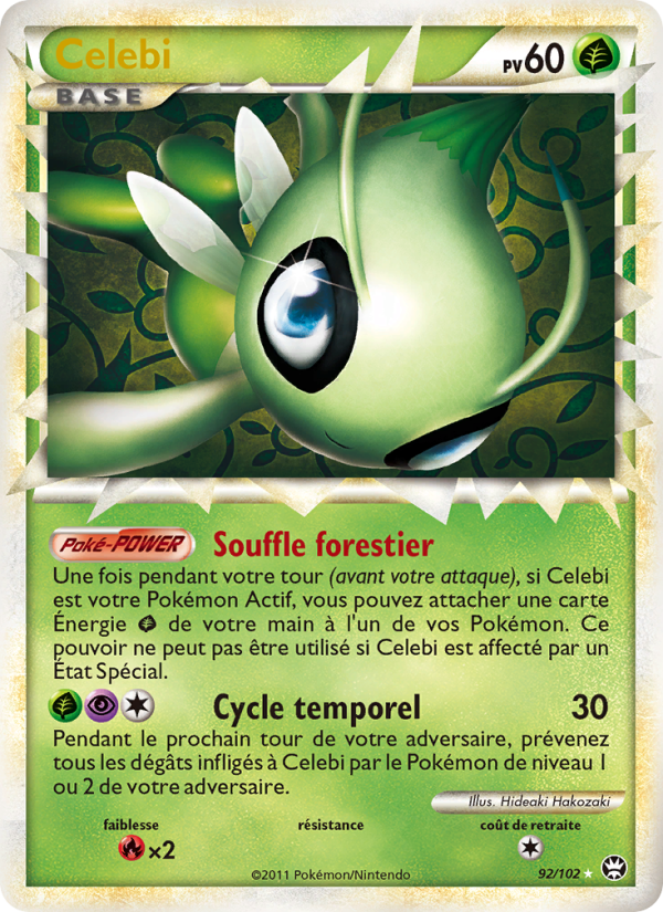 Celebi 92 — Triumphant (French Pokémon TCG card)