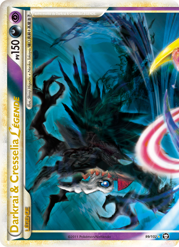 Darkrai & Cresselia LÉGENDE 99 — Triumphant (French Pokémon TCG card)
