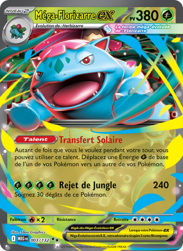 Méga-Florizarre-ex 003 — Mega Evolution (French Pokémon TCG card)