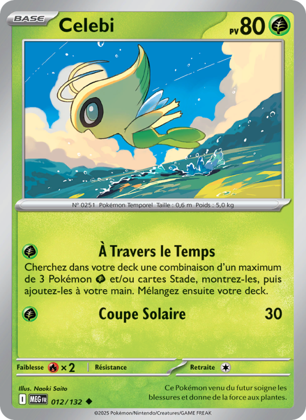 Celebi 012 — Mega Evolution (French Pokémon TCG card)