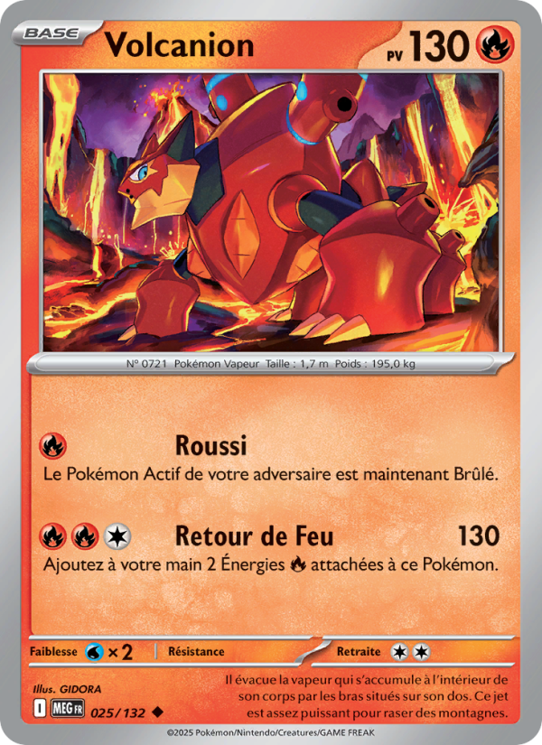 Volcanion 025 — Mega Evolution (French Pokémon TCG card)