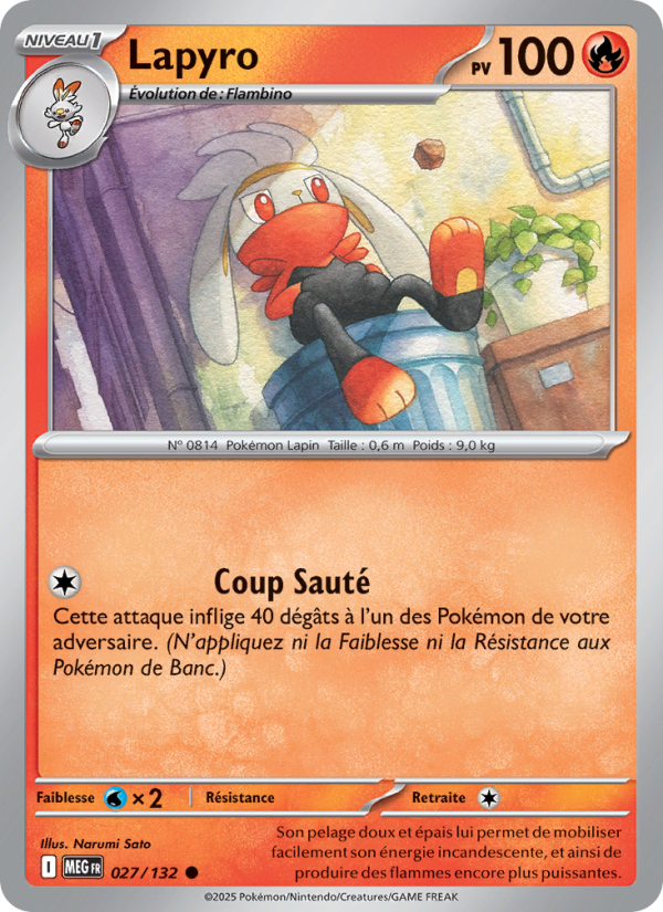 Lapyro 027 — Mega Evolution (French Pokémon TCG card)