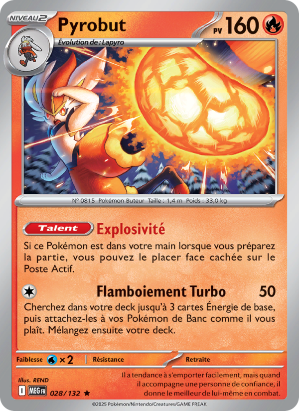 Pyrobut 028 — Mega Evolution (French Pokémon TCG card)