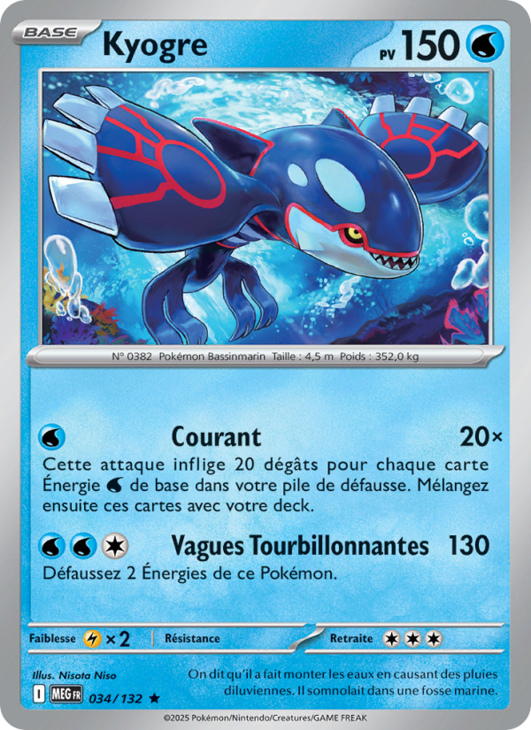 Kyogre 034 — Mega Evolution (French Pokémon TCG card)