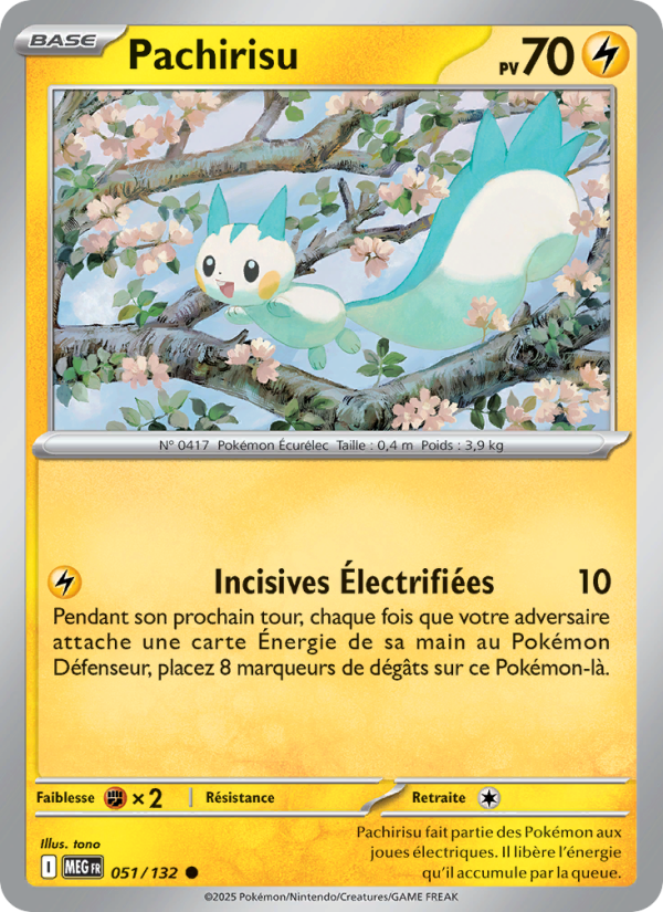 Pachirisu 051 — Mega Evolution (French Pokémon TCG card)