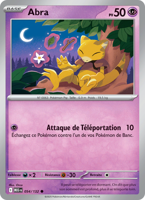 Abra 054 — Mega Evolution (French Pokémon TCG card)