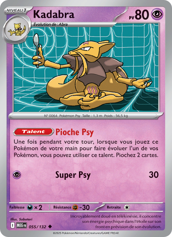 Kadabra 055 — Mega Evolution (French Pokémon TCG card)