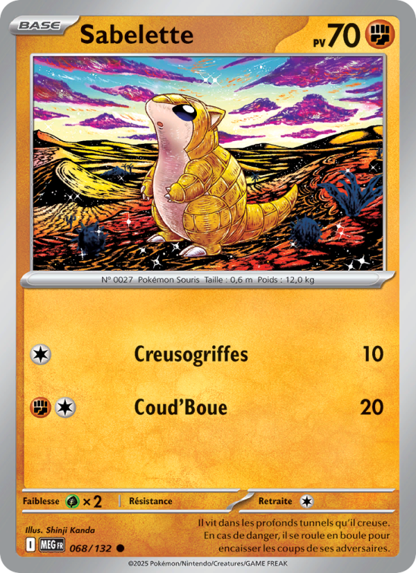 Sabelette 068 — Mega Evolution (French Pokémon TCG card)