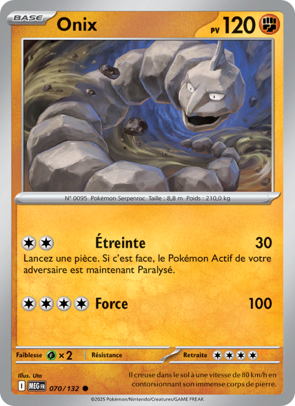 Onix 070 — Mega Evolution (French Pokémon TCG card)