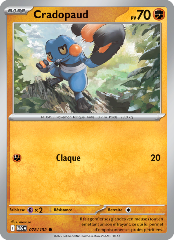 Cradopaud 078 — Mega Evolution (French Pokémon TCG card)