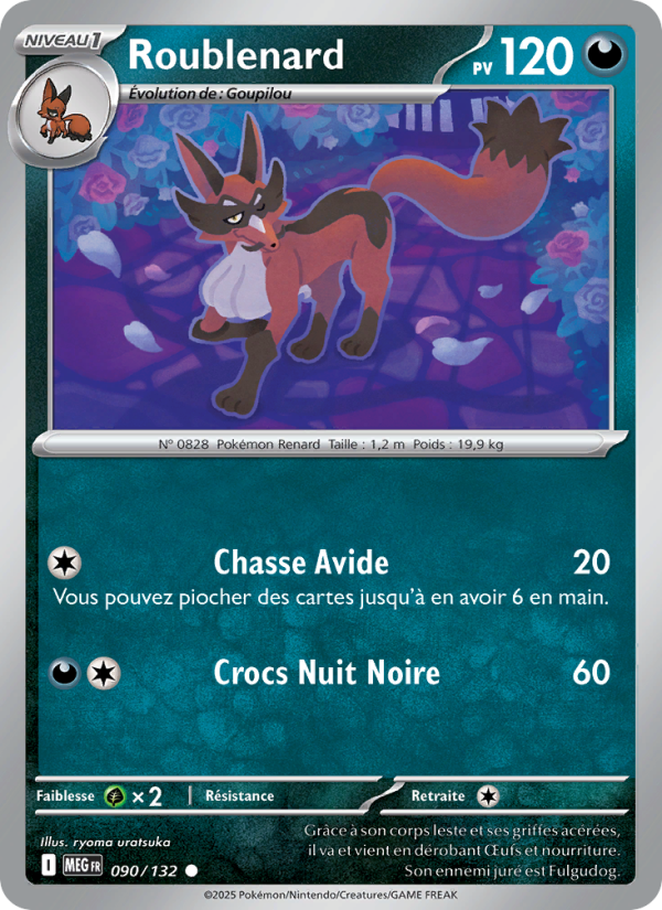 Roublenard 090 — Mega Evolution (French Pokémon TCG card)