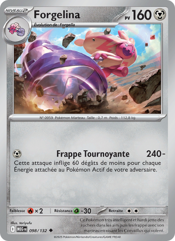 Forgelina 098 — Mega Evolution (French Pokémon TCG card)