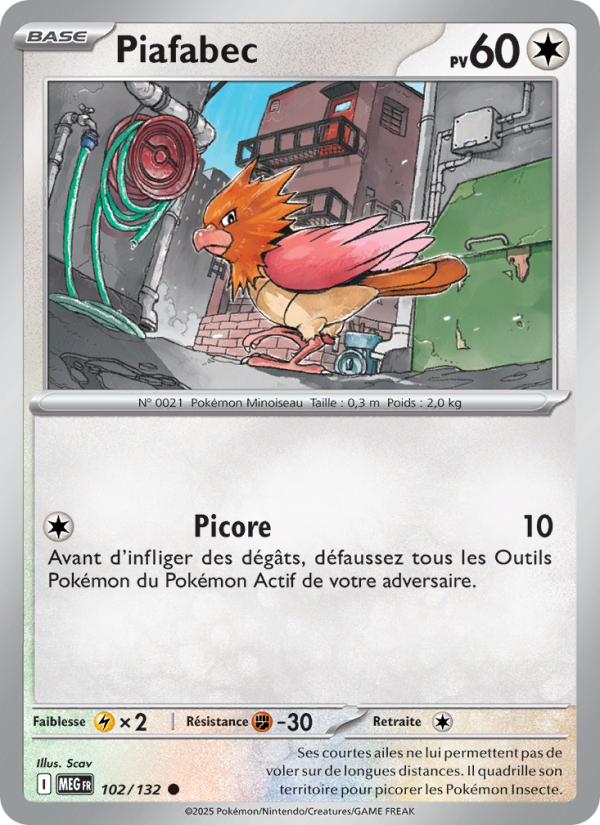 Piafabec 102 — Mega Evolution (French Pokémon TCG card)