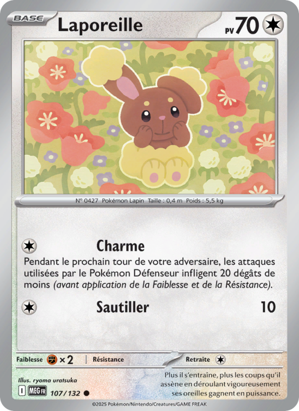 Laporeille 107 — Mega Evolution (French Pokémon TCG card)