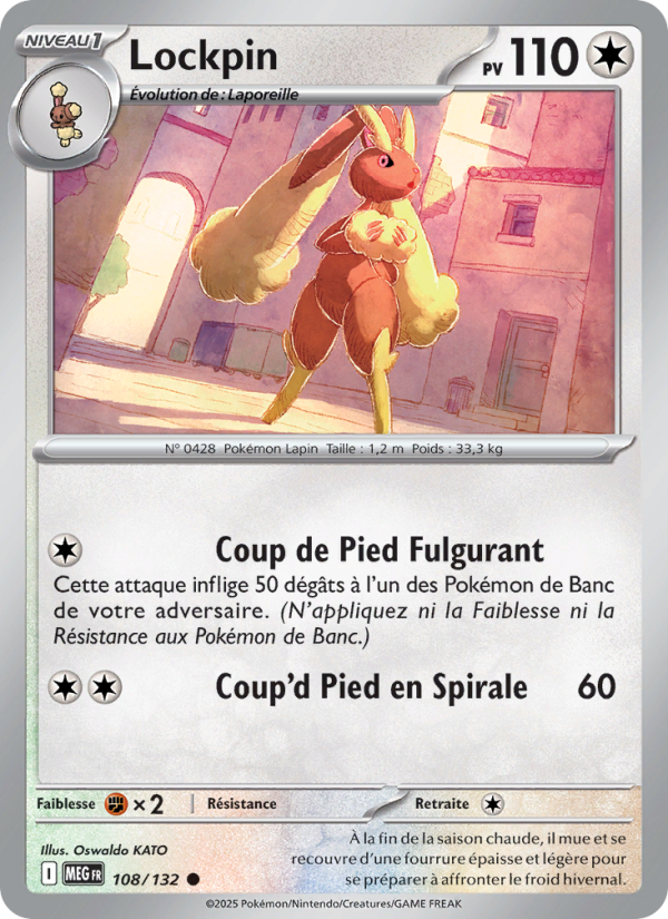 Lockpin 108 — Mega Evolution (French Pokémon TCG card)