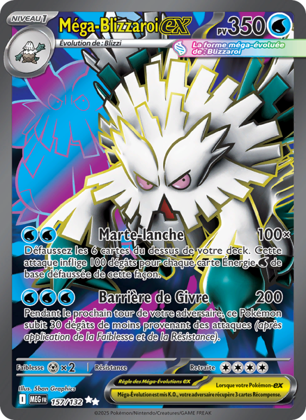 Méga-Blizzaroi-ex 157 — Mega Evolution (French Pokémon TCG card)